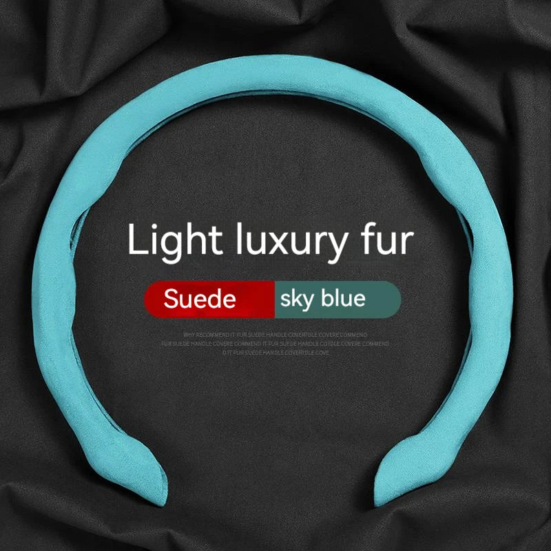 Pokrowiec na kierownicę zamszowy, antypoślizgowy, uniwersalny