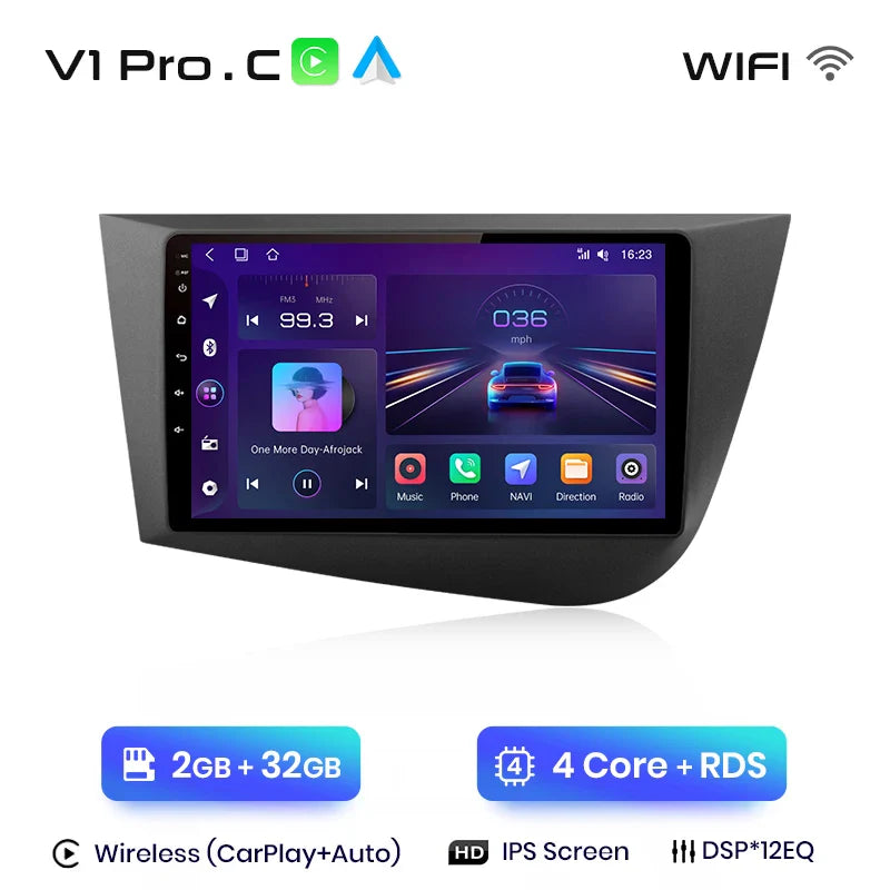 Junsun Wireless CarPlay Android Auto do Seat Leon MK2 2005-2012