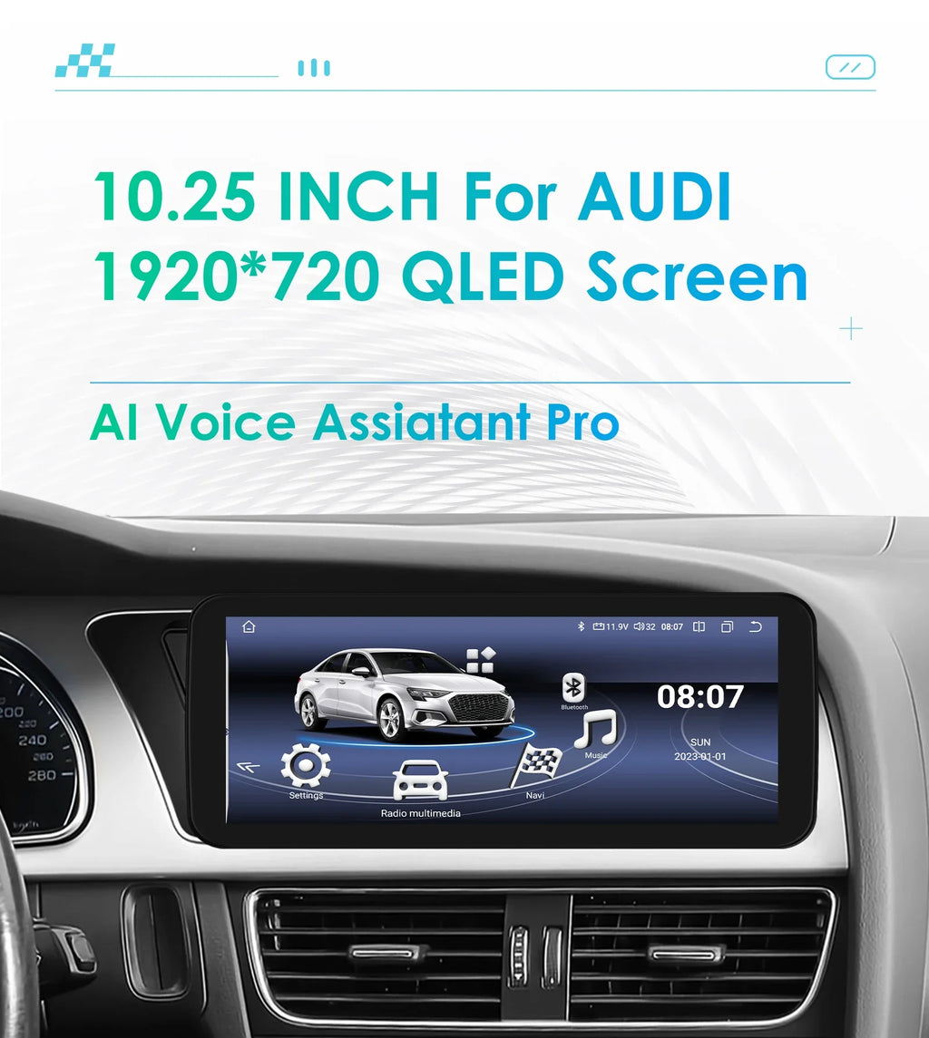 Android 13 Autoradio Carplay do Audi A4 A5 S4 S5