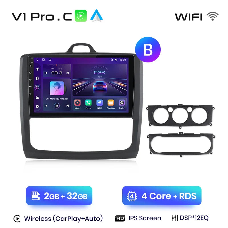 Junsun CarPlay Android Auto do Ford Focus 2 3 Mk2 Mk3 2004-2011