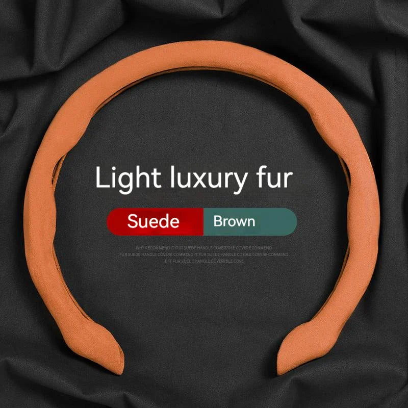 Pokrowiec na kierownicę zamszowy, antypoślizgowy, uniwersalny