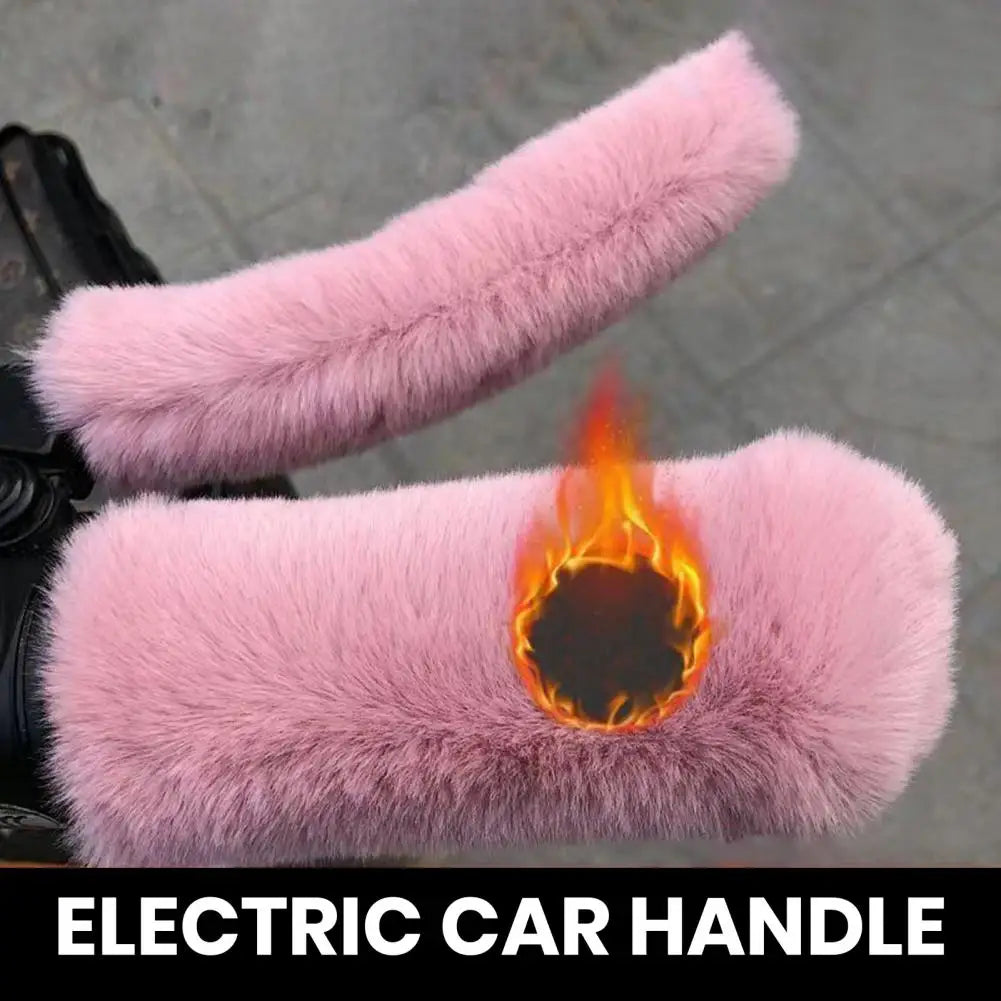 Uniwersalny zimowy pokrowiec na kierownicę motocyklową, gruby, z pluszu