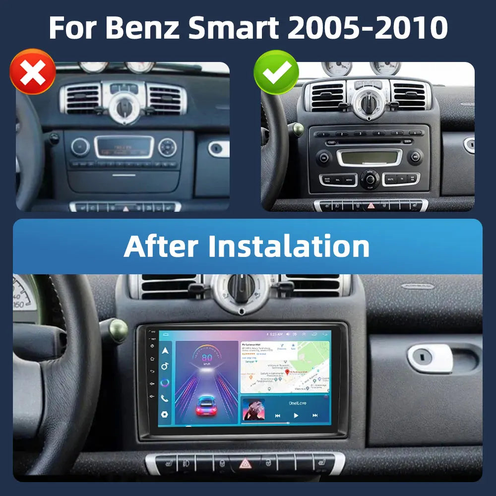 Podofo Wireless CarPlay do Smart Fortwo 451 2005-2015