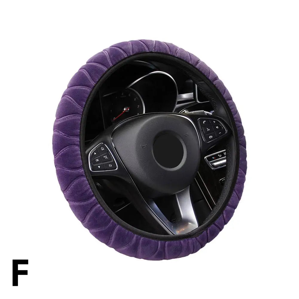 Miękki pokrowiec na kierownicę z futerkiem, antypoślizgowy, na zimę