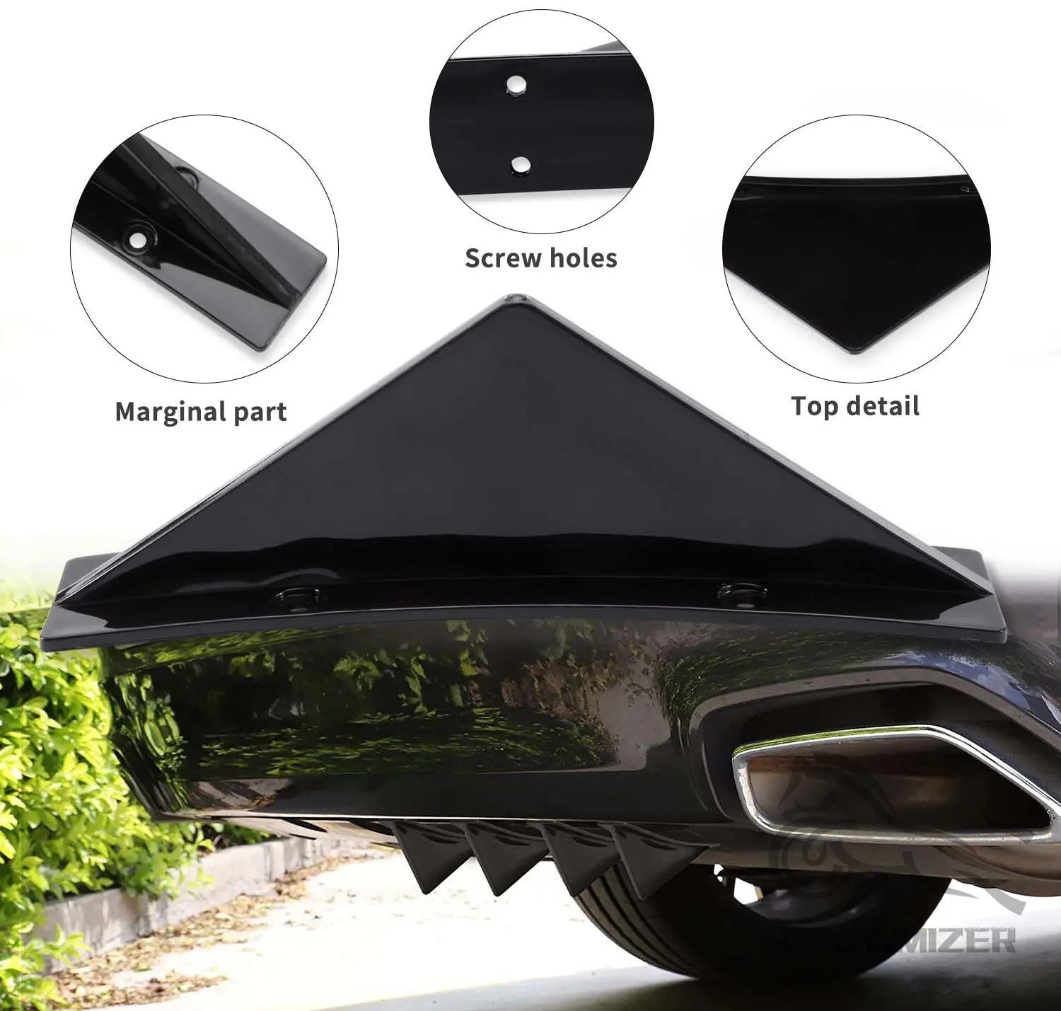 Zderzak tylny Shark Fins do Ford Mustang 2005-2021