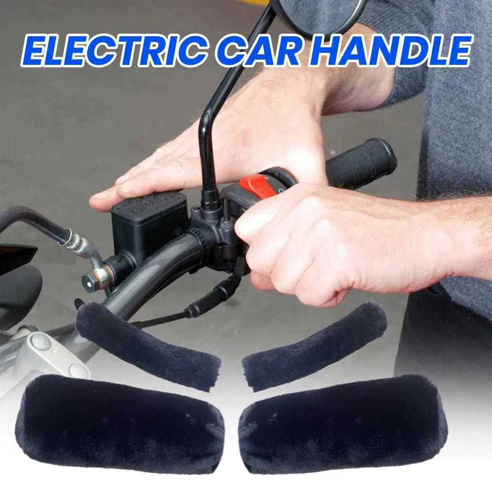 Uniwersalny zimowy pokrowiec na kierownicę motocyklową, gruby, z pluszu