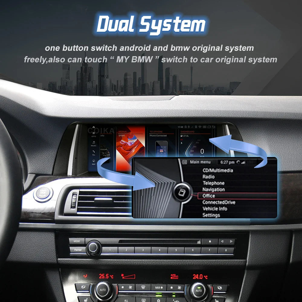 COIKA 10.25'' Wireless Carplay do BMW F10 F11 2011-2016