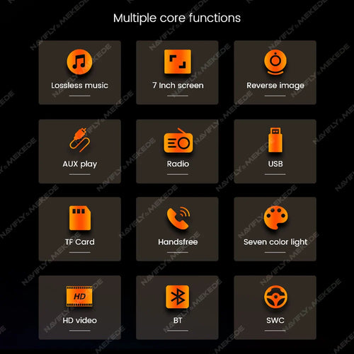 7-calowy radio samochodowe z dotykowym ekranem HD