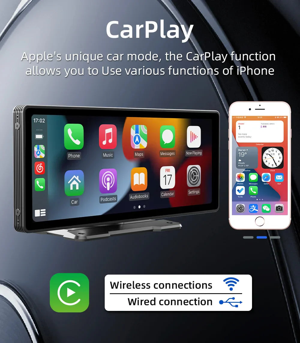 Uniwersalny 10,26” ekran Carplay – radio multimedialne