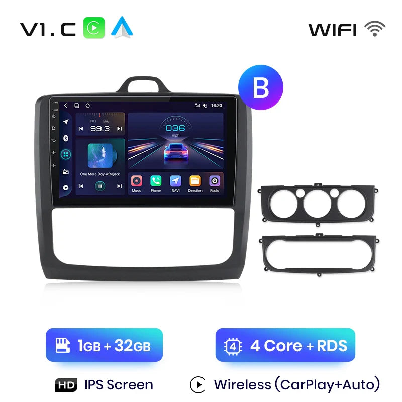 Junsun CarPlay Android Auto do Ford Focus 2 3 Mk2 Mk3 2004-2011