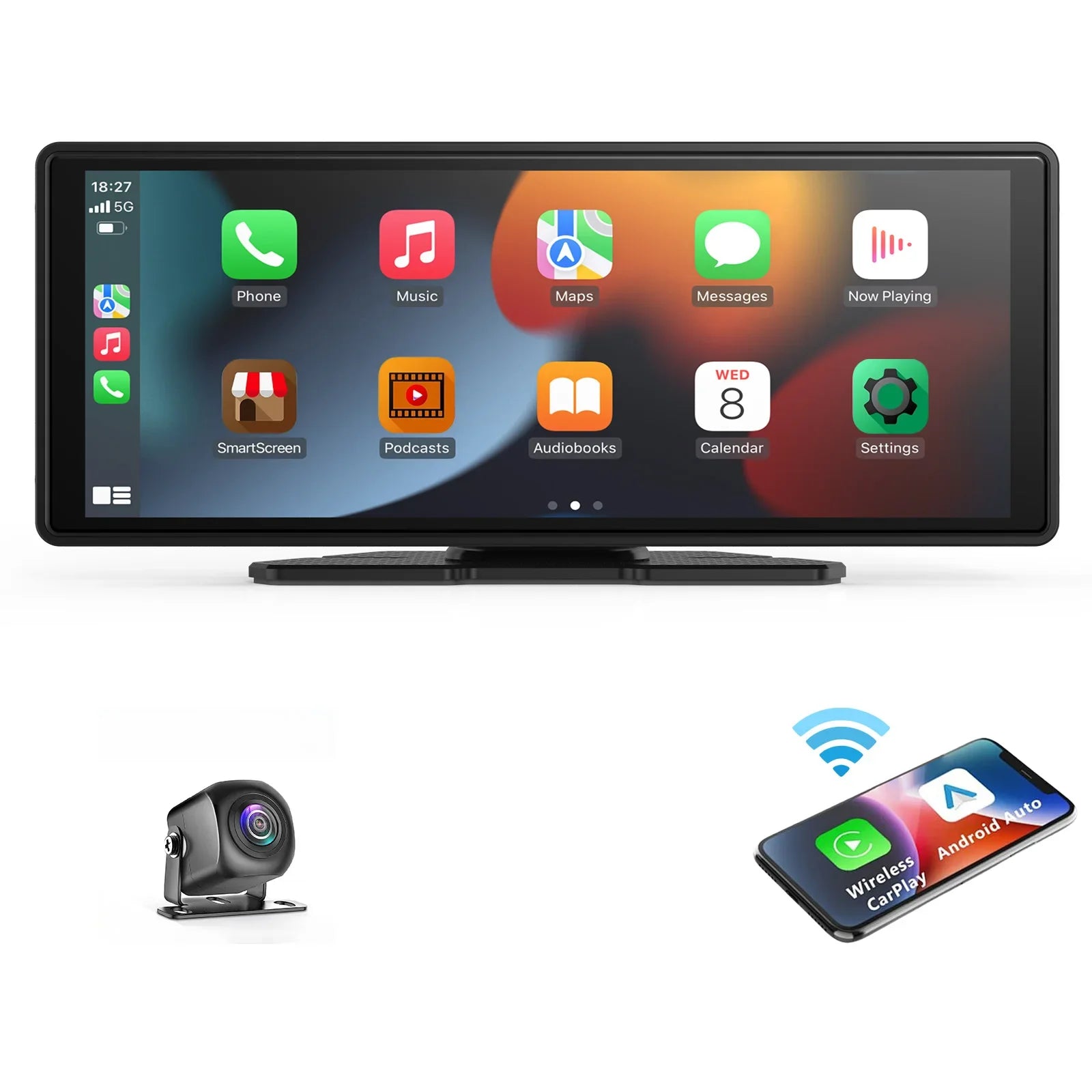 Uniwersalny ekran z Wireless Carplay do samochodu z dotykowym ekranem