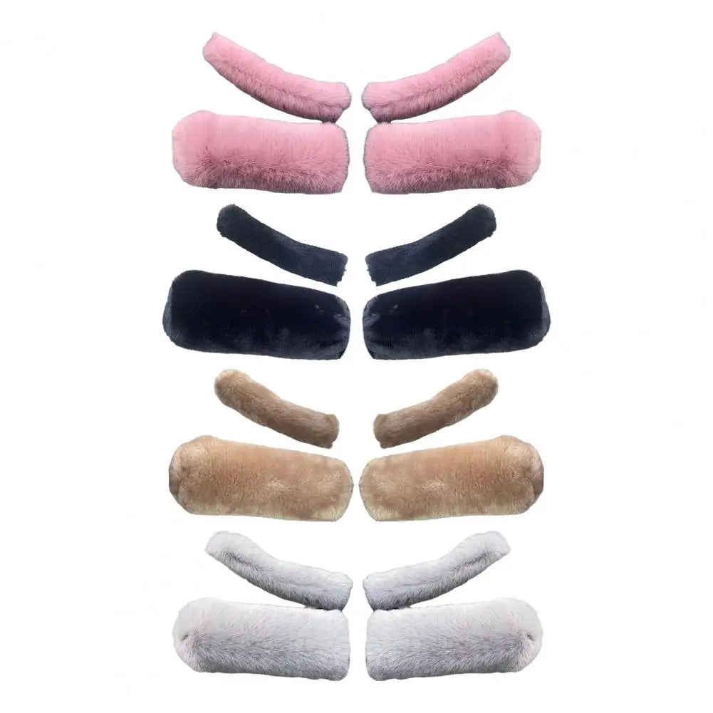 Uniwersalny zimowy pokrowiec na kierownicę motocyklową, gruby, z pluszu